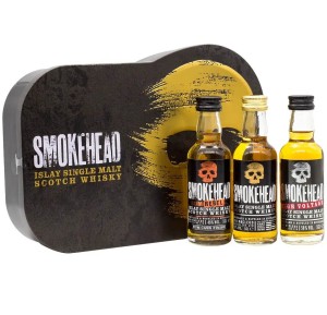 SMOKEHEAD TRIPACK (PEATED/HIGH VOLTAGE/RUM REBEL) SINGLE MALT WHISKY 3*0,05L