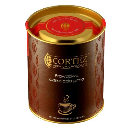 CORTEZ - CZEKOLADA PITNA CIEMNA Z MALINAMI 200G