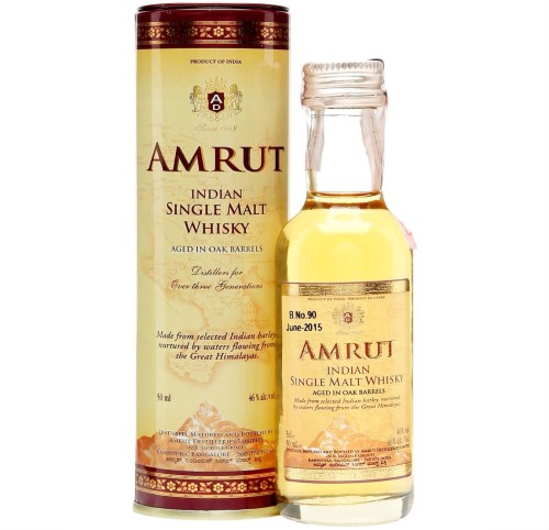 AMRUT INDIAN SINGLE MALT WHISKY 0,05L + TUBA