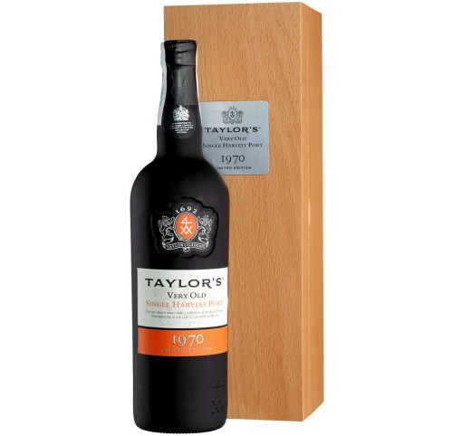 WINO PORTO TAYLORS VERY OLD SINGLE HARVEST PORT TAWNY 1970 0,75L + SKRZYNKA