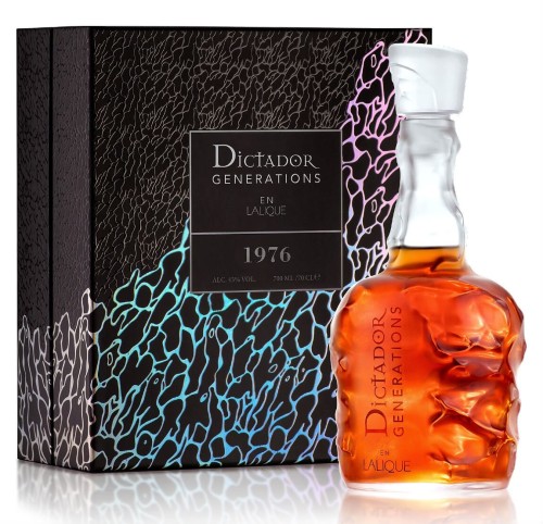 RUM DICTADOR GENERATIONS EN LALIQUE 1976 0,7L + EKSPOZYTOR