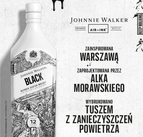 JOHNNIE WALKER BLACK LABEL 12YO AIR-INK WWA WHISKY 0,7L