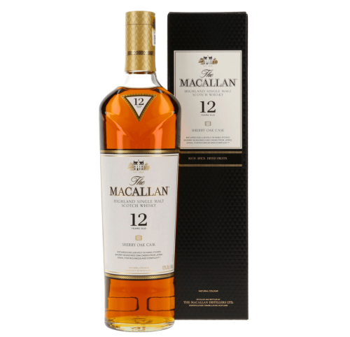 THE MACALLAN 12YO SHERRY OAK SINGLE MALT WHISKY 0,7L + KARTON