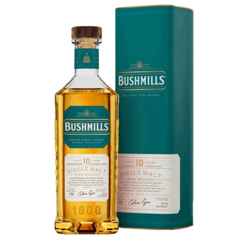 BUSHMILLS 10YO SINGLE MALT WHISKEY 0,7L + TUBA