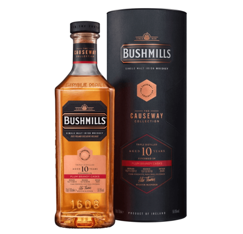 BUSHMILLS CAUSEWAY COLLECTION 10YO PLUM BRANDY CASKS SINGLE MALT WHISKEY 0,7L + OPAKOWANIE