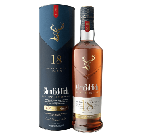 GLENFIDDICH 18YO SINGLE MALT WHISKY 0,7L + TUBA