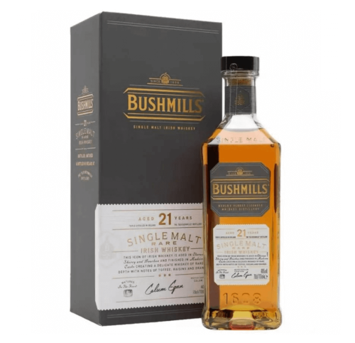 BUSHMILLS 21YO SINGLE MALT WHISKEY 0,7L + PUDEŁKO