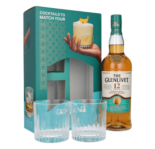 THE GLENLIVET 12YO DOUBLE OAK SINGLE MALT WHISKY 0,7L - OPAKOWANIE + 2 SZKLANKI