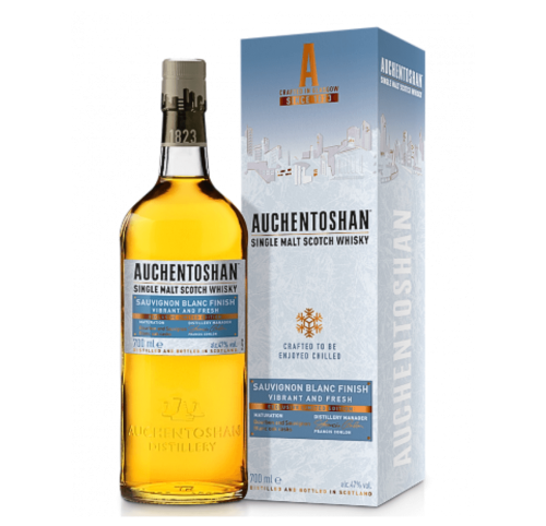 WHISKY SINGLE MALT AUCHENTOSHAN SAUVIGNON BLANC 0,7L + OPAKOWANIE SZKOCKA PASJA Z WINNYM AKCENTEM