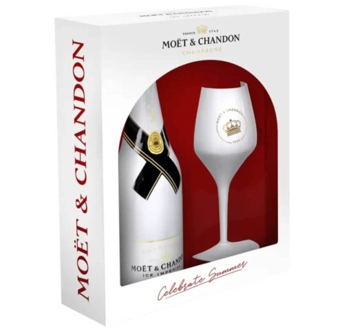 SZAMPAN MOET&amp;CHANDON ICE IMPERIAL DEMI-SEC 0,75L + KIELISZEK