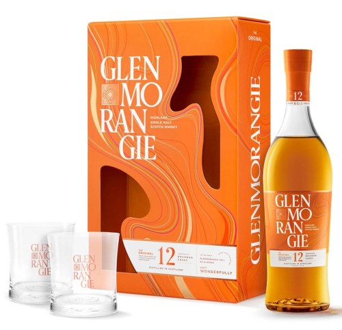 GLENMORANGIE THE ORIGINAL 12YO WHISKY 0,7L + 2 SZKLANKI