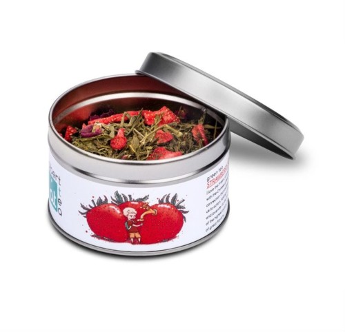 ALBERT TEA - STRAWBERRY SENSATION HERBATA ZIELONA /PUSZKA 80G