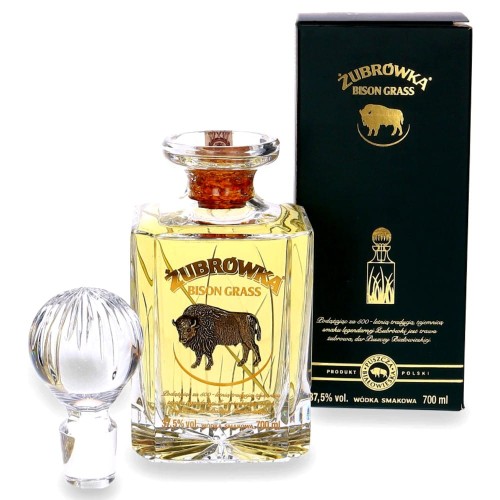 ŻUBRÓWKA BISON GRASS 0,7L - KARAFKA + KARTON