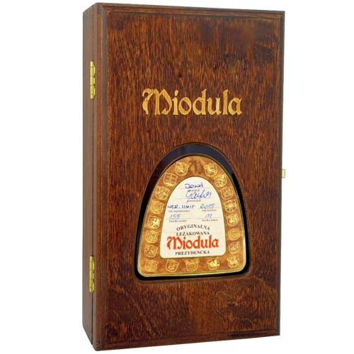 MIODULA PREZYDENCKA KORZENNA 0,5L + SKRZYNIA