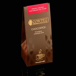 CORTEZ CHOCOSTICK - CZEKOLADA PITNA MLECZNA Z WIŚNIAMI 40G