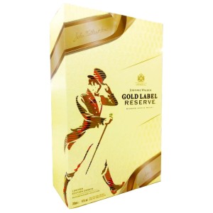 JOHNNIE WALKER GOLD LABEL RESERVE WHISKY 0,7L - PUDEŁKO + 2 SZKLANKI