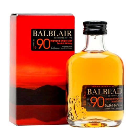 BALBLAIR VINTAGE 1990 WHISKY 0,05L + KARTONIK