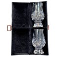 GLENCAIRN GLASS KOMPLET - 2 KIELISZKI CUT + TRAVEL LEATHER
