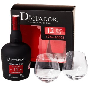 RUM DICTADOR 12YO 0,7L + 2 SZKLANKI