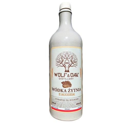 WÓDKA ŻYTNIA Z MIODEM 'Wolf &amp; Oak' 0,7L