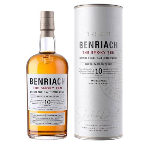 BENRIACH THE SMOKY TEN 10YO SINGLE MALT WHISKY 0,7L + TUBA
