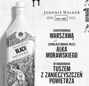 JOHNNIE WALKER BLACK LABEL 12YO AIR-INK WWA WHISKY 0,7L