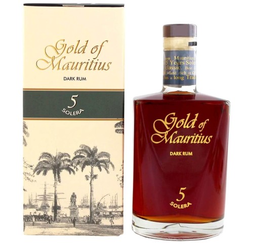 RUM GOLD OF MAURITIUS 5 SOLERA DARK RUM + OPAKOWANIE