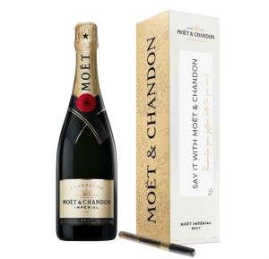 MOET&CHANDON BRUT IMPERIAL 0,75L BOX + ZŁOTY DŁUGOPIS