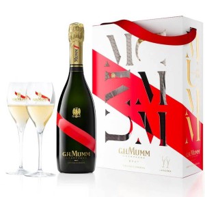 SZAMPAN MUMM GRAND CORDON BRUT 0,75L + 2 KIELISZKI