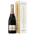 SZAMPAN MOET&amp;CHANDON BRUT IMPERIAL 0,75L + OPAKOWANIE CONGRATULATION