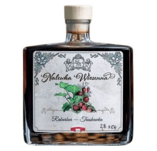 NALEWKA WIOSENNA - TRUSKAWKA I RABARBAR NALEWKI KRESOWE 0,5L