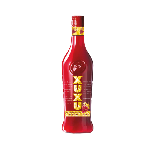 LIKIER NIEMIECKI XUXU STRAWBERRY 0,5L UWIELBIANA TRUSKAWKOWA SŁODYCZ W MNIEJSZYM WYDANIU
