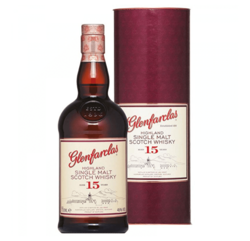 GLENFARCLAS 15YO WHISKY SINGLE MALT 0,7L + TUBA STARSZA WERSJA RODZINNEJ WHISKY