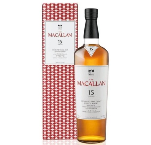 THE MACALLAN 15YO DUBLE CASK SINGLE MALT WHISKY 0,7L + KARTON