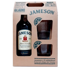 JAMESON WHISKY 0,7L - 2 SZKLANKI + KARTONIK