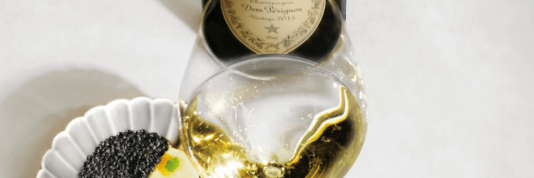Dom Perignon 2015 etykieta i kawior