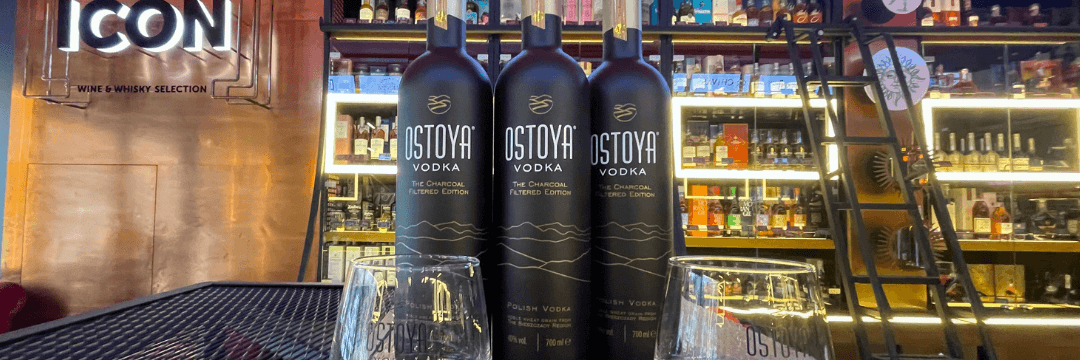 OSTOYA THE CHARCOAL FILTERED BLACK VODKA 3 butelki w salonie ICON